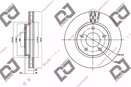 Тормозной диск DJ PARTS BD1384